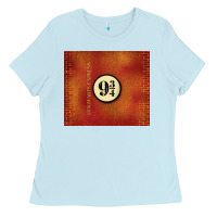 Baby Blue magical train station Ladies Tee - TumblerDesignByShophia