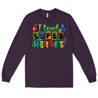 Plum I teach super heroes Long Sleeve Tee - FaDigitalArtStudio