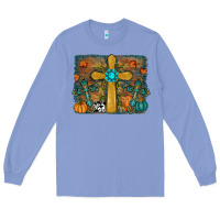 Colony Blue fall cross Long Sleeve Tee - RanaPortraitStore