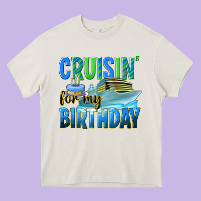 Cruisin' For My Birthday Heavy Core Tee Designed By Texasbilliewilder