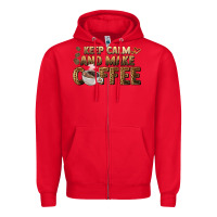Red keep calm and make coffee Zipper Hoodie - BarkalooDesign