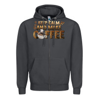 Smoke keep calm and make coffee Zipper Hoodie - BarkalooDesign