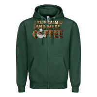 Sports Green keep calm and make coffee Zipper Hoodie - BarkalooDesign