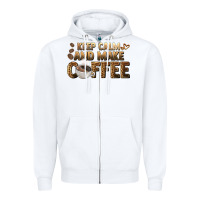 White keep calm and make coffee Zipper Hoodie - BarkalooDesign