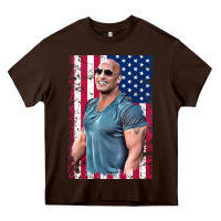 Chocolate Brown Dwayne The Rock Johnson Men Gift Heavy Core Tee - maiPhamDesign