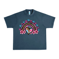 Midnight Navy valentine's day rainbow heart olivia Urban Heavy Tee - OliviaCreatesArt