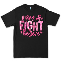 Black pray fight believe breast cancer Premium Tee - texasbilliewilder