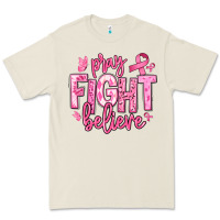 Bone pray fight believe breast cancer Premium Tee - texasbilliewilder