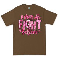 Cacao pray fight believe breast cancer Premium Tee - texasbilliewilder