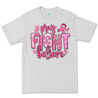 Dove Grey pray fight believe breast cancer Premium Tee - texasbilliewilder