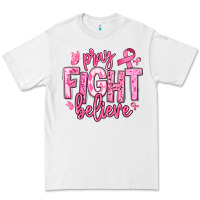 White pray fight believe breast cancer Premium Tee - texasbilliewilder