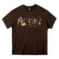 Chocolate Brown mardi gras principal Heavy Core Tee - texasbilliewilder