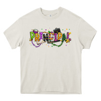 Cream mardi gras principal Heavy Core Tee - texasbilliewilder