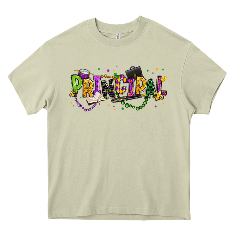 Mardi Gras Principal Heavy Core Tee by texasbilliewilder | Teevron