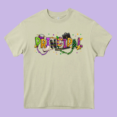 Mardi Gras Principal Heavy Core Tee Designed By Texasbilliewilder