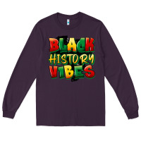 Plum black history vibes Long Sleeve Tee - FaDigitalArtStudio