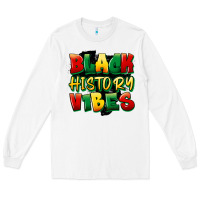 White black history vibes Long Sleeve Tee - FaDigitalArtStudio