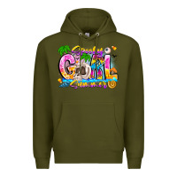 Army Green spooky girl summer Premium Hoodie - CowhideDigitalArt