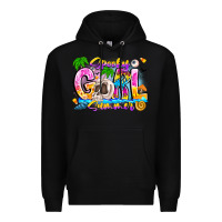 Black spooky girl summer Premium Hoodie - CowhideDigitalArt