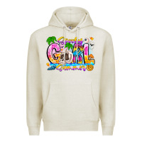 Oatmeal Heather spooky girl summer Premium Hoodie - CowhideDigitalArt