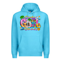 Ocean Blue spooky girl summer Premium Hoodie - CowhideDigitalArt