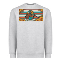 Heather Grey bucking bronco aztec shape license plate Heavyweight Sweatshirt - Artiststas