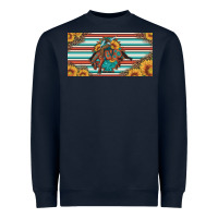 Navy bucking bronco aztec shape license plate Heavyweight Sweatshirt - Artiststas