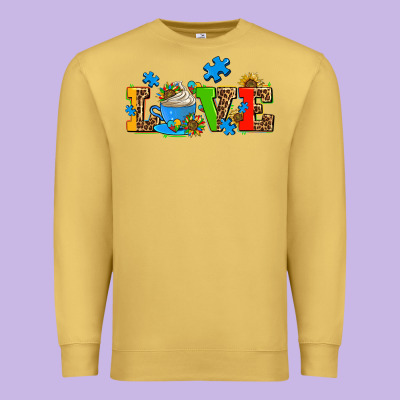 Autism Coffee Cup With Sunflower Premium Sweatshirt Designed By Adodesignshop