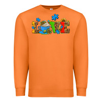 Carrot autism coffee cup with sunflower Premium Sweatshirt - AdoDesignShop