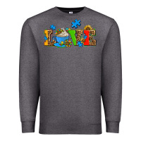 Charcoal Heather autism coffee cup with sunflower Premium Sweatshirt - AdoDesignShop