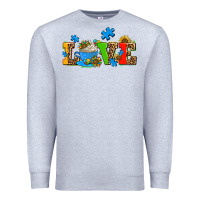 Heather Grey autism coffee cup with sunflower Premium Sweatshirt - AdoDesignShop
