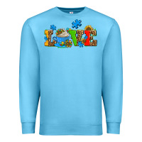 Ocean Blue autism coffee cup with sunflower Premium Sweatshirt - AdoDesignShop