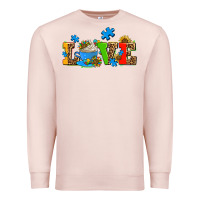 Pale Pink autism coffee cup with sunflower Premium Sweatshirt - AdoDesignShop