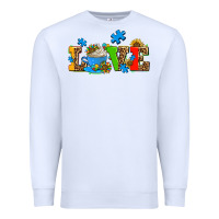White autism coffee cup with sunflower Premium Sweatshirt - AdoDesignShop