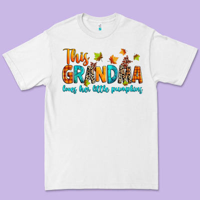 Customized This Grandma Loves Her Little Pumpkins Premium Tee Designed By Texasbilliewilder