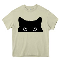 Mossy Peeking Cat Heavy Core Tee - maiPhamDesign