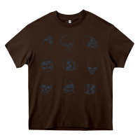 Chocolate Brown Skulls Heavy Core Tee - maiPhamDesign