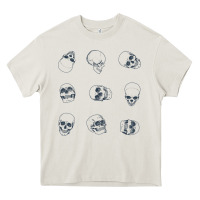 Cream Skulls Heavy Core Tee - maiPhamDesign
