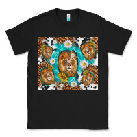 Black lion with leopard and cowhide pattern Classic Tee - TumblerDesignByShophia