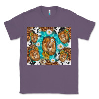 Lavender lion with leopard and cowhide pattern Classic Tee - TumblerDesignByShophia