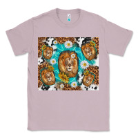 Lilac lion with leopard and cowhide pattern Classic Tee - TumblerDesignByShophia
