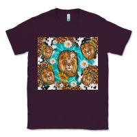 Plum lion with leopard and cowhide pattern Classic Tee - TumblerDesignByShophia