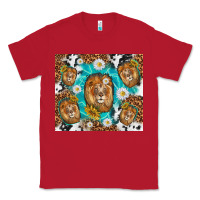 Red lion with leopard and cowhide pattern Classic Tee - TumblerDesignByShophia