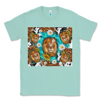 Seafoam lion with leopard and cowhide pattern Classic Tee - TumblerDesignByShophia