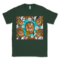 Sports Green lion with leopard and cowhide pattern Classic Tee - TumblerDesignByShophia
