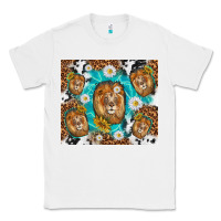 White lion with leopard and cowhide pattern Classic Tee - TumblerDesignByShophia