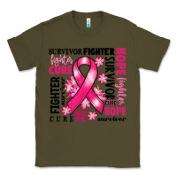 Army Green survivor breast cancer ribbon Classic Tee - RanaPortraitStore