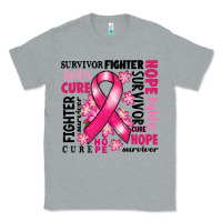 Heather Grey survivor breast cancer ribbon Classic Tee - RanaPortraitStore