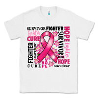 White survivor breast cancer ribbon Classic Tee - RanaPortraitStore