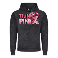 Vintage Black Think pink Cancer Awareness Vintage Hoodie - FaDigitalArtStudio